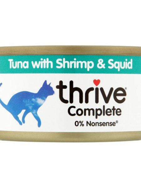 Thrive脆樂芙整全膳食貓罐頭-100%吞拿魚+蝦+墨魚(75g)