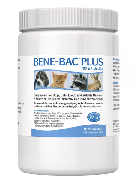 PetAg 貝克 – Bene-Bac® Plus Pet Powder 幫你壯整腸粉 (犬貓兔) 454g