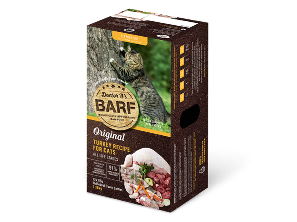 Dr. B (BARF) 急凍生肉貓糧 – 火雞肉配方 12片/盒